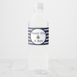 Ahoy It's A Boy Baby Shower Water Bottle Label ペットボトルラベル