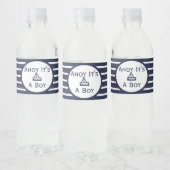 Ahoy It's A Boy Baby Shower Water Bottle Label ペットボトルラベル (ボトル)