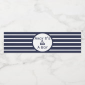Ahoy It's A Boy Baby Shower Water Bottle Label ペットボトルラベル (シングルラベル)