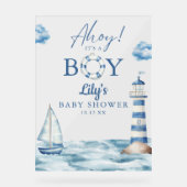 Ahoy Its A Boy Baby Shower Welcome アクリルサイン (正面)