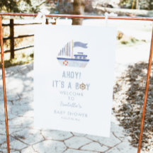 Ahoy It's A Boy Baby Shower Welcome Sign
