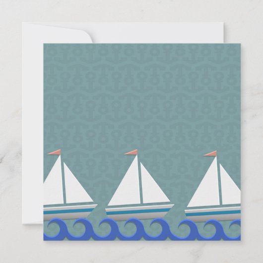 Ahoy, It's a Boy - Birth Announcement 案内状 (裏面)