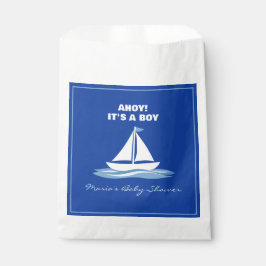 Ahoy It's a Boy! Blue Nautical Boat Baby Shower  フェイバーバッグ