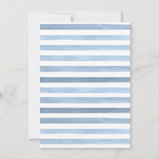 Ahoy It's A Boy Elephant Sailboat Baby Shower 招待状 (裏面)