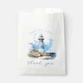 Ahoy It's a Boy Light 航海の House Baby Shower フェイバーバッグ (正面)