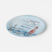 Ahoy It's A Boy Light House海Baby Shower ペーパープレート (アングル)