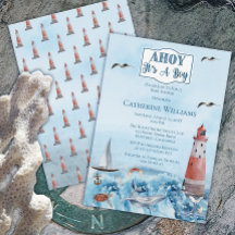 Ahoy It's A Boy Light House海Baby Shower