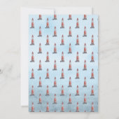 Ahoy It's A Boy Light House海Baby Shower 招待状 (裏面)