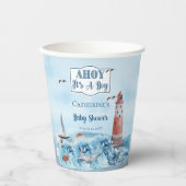 Ahoy It's A Boy Light House海Baby Shower 紙コップ (正面)