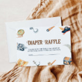 Ahoy It's A Boy Pirate Baby Showerおむつラッフル エンクロージャーカード