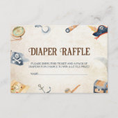 Ahoy It's A Boy Pirate Baby Showerおむつラッフル エンクロージャーカード (正面)