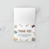 Ahoy It's A Boy Pirate Baby Shower サンキューカード (内部)