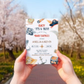 Ahoy It's A Boy Pirate Baby Shower 招待状