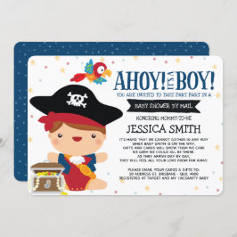 Ahoy It's A Boy Pirate Baby Shower by Mail 招待状