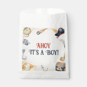 Ahoy It's A Boy Pirate Baby Shower Favoritesバッグ フェイバーバッグ (正面)