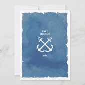 Ahoy Its a boy Pirate Ship Baby 航海の Shower 招待状 (裏面)