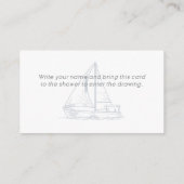 Ahoy It's a Boy Shower 航海の Omet Raffle Card エンクロージャーカード (裏面)