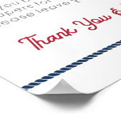 Ahoy It's a Boy Shower 航海の Omet Raffle Sign ポスター (角)