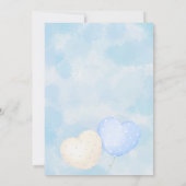 Ahoy It's A Boy Teddy Bear Sailboat Baby Shower 招待状 (裏面)