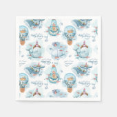 Ahoy It's A Boy Whale Baby Shower Guest スタンダードカクテルナプキン (正面)