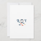 Ahoy It's A Boy White 航海の Baby Shower 招待状 (裏面)