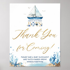 Ahoy It's Twin Boys航海の Thank Thank 来. ポスター