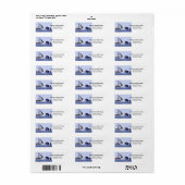 AHOY MATEブルーホエールプリント可能住所 シール (フルシート)