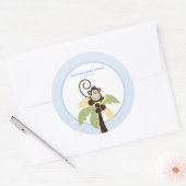 Ahoy Mate Monkey Favorスタンプ3-inch ラウンドシール (封筒)