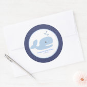 Ahoy Mate Whale Feel Friends Stickers 3インチ ラウンドシール (封筒)