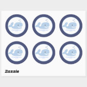 Ahoy Mate Whale Feel Friends Stickers 3インチ ラウンドシール (シート)