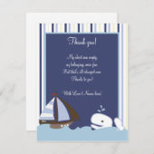 Ahoy Mate White Whale 4x5 Flatありがとうご注意 サンキューカード (正面/裏面)