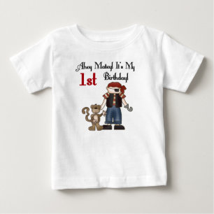 Ahoy Matey海賊第1誕生日 ベビーTシャツ