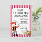 {ahoy、matey!}海賊パーティの招待状 招待状 (スタンド正面)