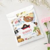 Ahoy Matey Pirate Favor Bag, Kids Pirate Birthday フェイバーバッグ (封をした状態)