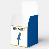 Ahoy Matey Pirate Parrot Cartoon, Funny Macaw Bird フェイバーボックス (オープン)