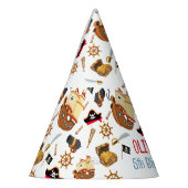 Ahoy Matey Pirate Personalized Birthday パーティーハット (左)