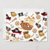 Ahoy Matey Pirate Photo Birthday Invitation 招待状 (裏面)