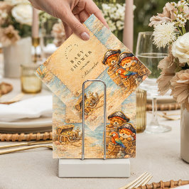 Ahoy Matey Storybook Pirates Baby Shower スタンダードカクテルナプキン