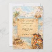 Ahoy Matey Storybook Pirates Baby Shower 招待状 (正面)