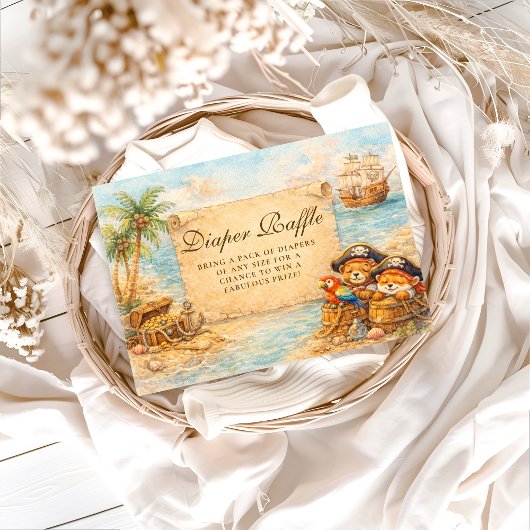 Ahoy Matey Storybook Pirates Diapper Raffle エンクロージャーカード