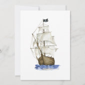 Ahoy Mateys Pirate Boy Kids Birthday Invitation 招待状 (裏面)
