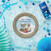Ahoy、Matyes、Boy's Baby 航海の Shower ペーパープレート (パーティー)