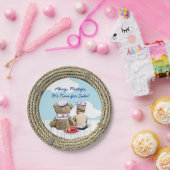 Ahoy、Matyes、Boy's Baby 航海の Shower ペーパープレート (パーティー)