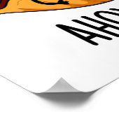 Ahoy-ster Funny Pirate Oyster Pun ポスター (角)