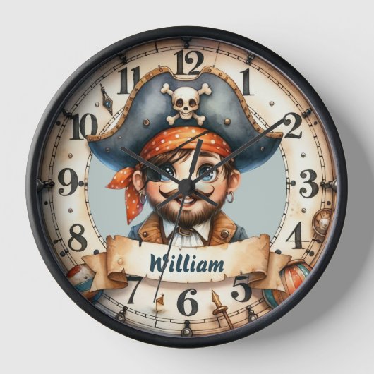 Ahoy Time! Pirate Adventure Wall Clock 壁時計 (正面)