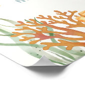 Ahoy Under The Sea Whale Boy Baby Shower Welcome ポスター (角)