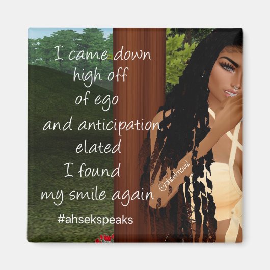 Ahsek新作詩マグネット6 マグネット (正面)