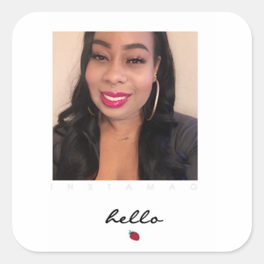 Ahsek Novel Helloステッカー スクエアシール (正面)