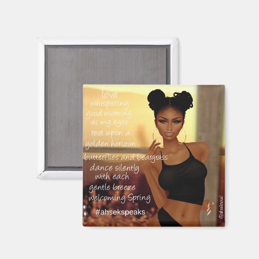 Ahsek Novel Poetry Magnet 7 マグネット (正面/裏面)