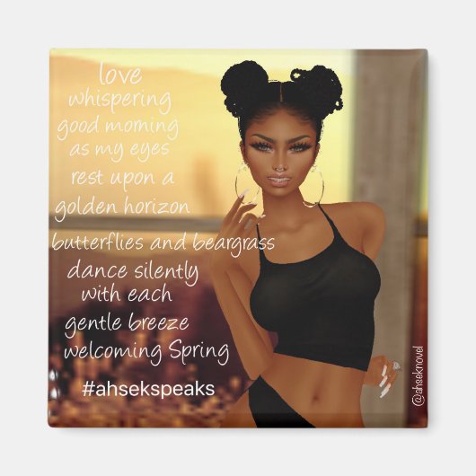 Ahsek Novel Poetry Magnet 7 マグネット (正面)